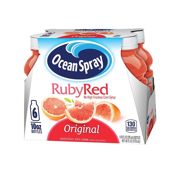 Ocean Spray, Ruby Grapefruit Juice Drink, 10 Ounce Bottles (Pack of 6)