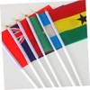 KONTONTY DIY Flagpole 100pcs Plastic Flag Sticks Handheld Flagpoles for