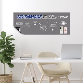 2025 New Magnetic Chalkboard Contact Paper 40" x 16" for Wall, No-Damage Adhesive Dry Erase Board, Easy to Write and Clean with 42 Accessories, Perfect for Kids Playroom, Classroom, Office, Gray