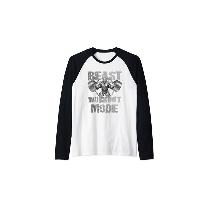 Gorilla Beast Workout Mode Fitness Gym Hanteln Training Raglan