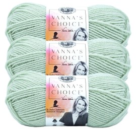 (3 Pack) Lion Brand Yarn Vanna's Choice Yarn for Crochet and Knitting, Sea Glass, 3 Pack
