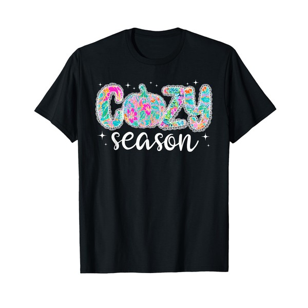 Cozy Season Colorful Lettering for Holiday Vibes T-Shirt