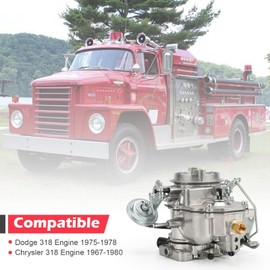 2 Barrel Carburetor with Gaskets for Plymouth models & 1966-1973 Dodge Chrysler 318 Carb V8 5.2L Truck with 273-318 engine Carb Manual Choke (2 Barrel Carburetor)