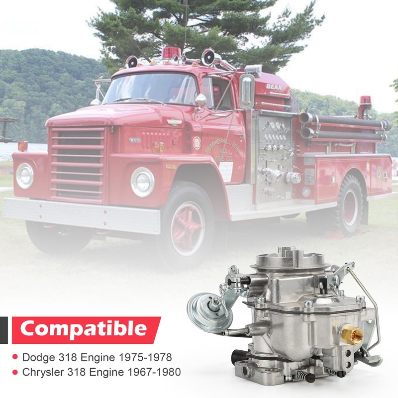 2 Barrel Carburetor with Gaskets for Plymouth models & 1966-1973