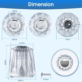Enhon Shower Faucet Handle Replacement, Compatible with Price Pfister Contessa and Windsor Tub and Shower Faucets, Hot and Cold Knob Replacement, Clear Acrylic (2 Piece)