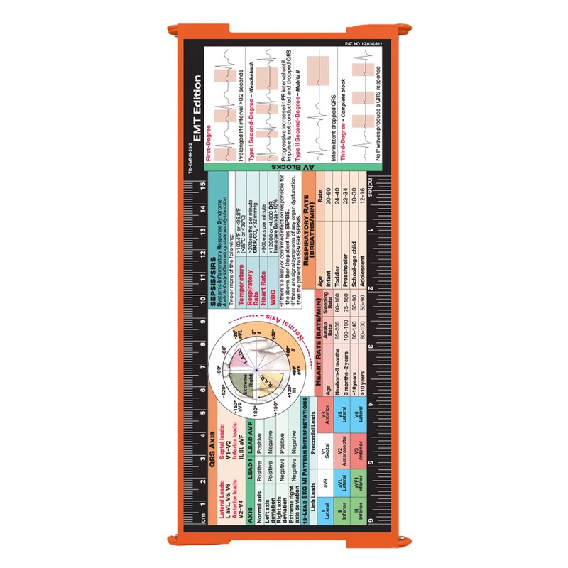 Whitecoat Clipboard® Trifold - EMT Edition (Orange, Trifold)