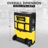 Auto Dynasty Stackable Tool Box 3-Tier Tool Separate Organizer Rolling