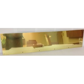 Don-Jo 90 Metal Kick Plate, Brass Tone, 28" Width x 6" Height, 3/64" Thick