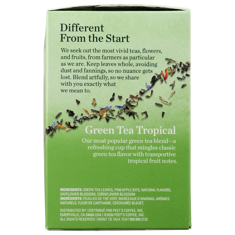 Mighty Leaf Tea, Green Whole Leaf Tea Bags - Green
