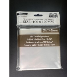 Sleeve Kings "Etherfields Compatible" Card Sleeves 100 X 100 mm (4x110 Pack, 440 Sleeves)