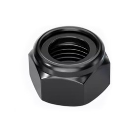 6-32 Black Nylon Insert Lock Nuts, Stainless Steel 304 (18-8) Black Coating Lock Nuts with Nylon Insert, 100pcs