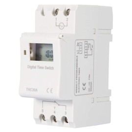 YWBL-WH Programmable Timer Switch Time Relay Digital LCD DIN 30A Rail AC-DC 12/24/110/220V(110V)
