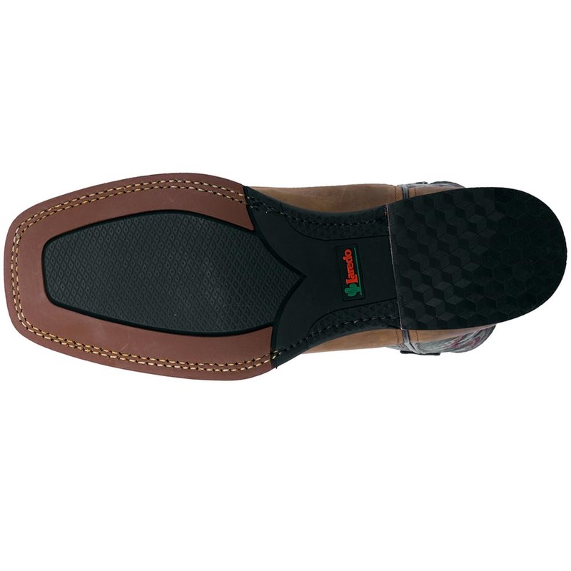 Laredo Mens Lodi Embroidered Square Toe Casual Boots Mid Calf