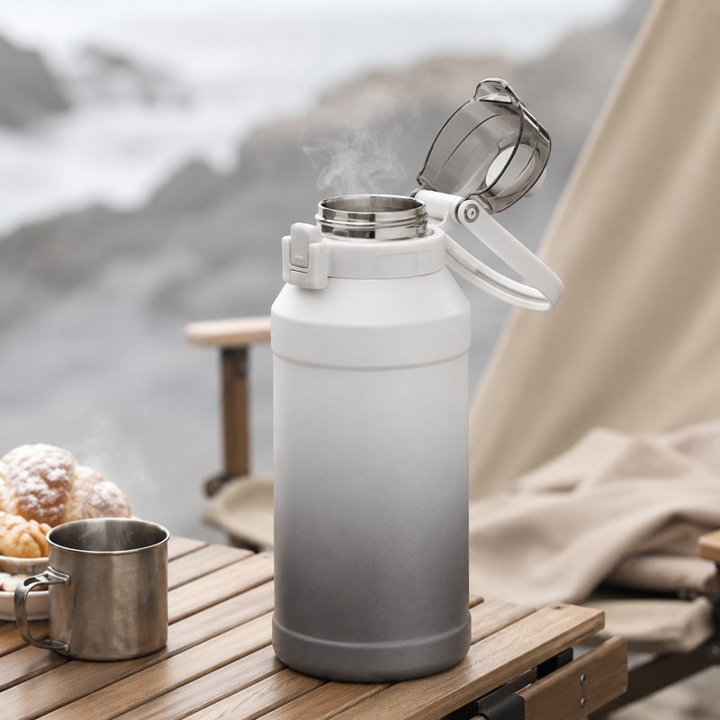 Insulated Water Bottle with Straw & Handle – 316 Stainless
