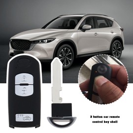 SG Store 3-Button Car Remote Key Housing Replacement Compatible with Mazda 3 CX-5 CX-3 6 Tourer MX-5 Car Key Housing Black 85 x 30 x 19 mm