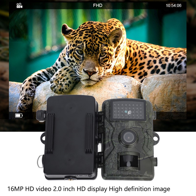Trail Camera 1080P HD 16MP IP66 Waterproof PIR Infrared Sensor