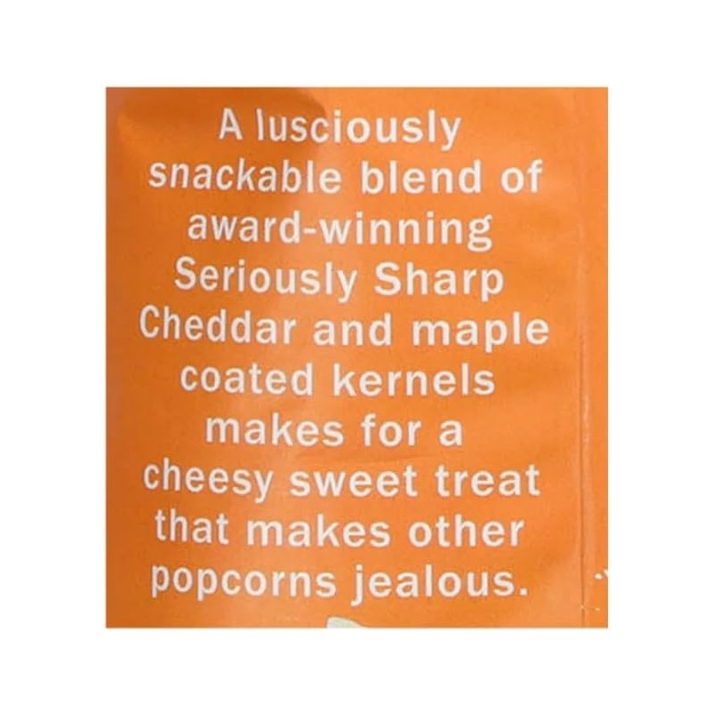 Cabot Maple Cheddar Popcorn 1x 6oz bag