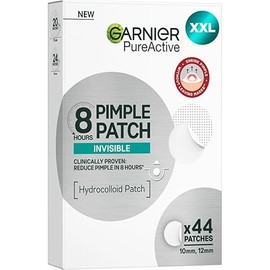 Garnier Skin Clear 8H Pimple Patches Made of Hydrocolloid, Reduces Pimple Visibility in 8 Hours, XXL Pack of 44 Patches