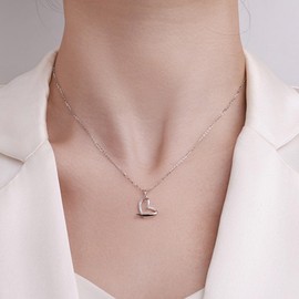 To My Daughter Necklace from Mom Silver Heart Necklaces For Women Necklace for Daughter Jewelry Encouragement Gifts for Women