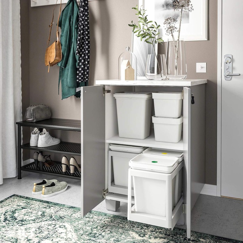 My- Stylo Collection Waste Bin Light Grey 10 Litre