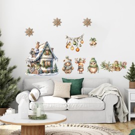 GRAZDesign Wall Sticker Christmas Set Forest Animals as Sticker Wall, Cupboard, Door, Wall Sticker Christmas Decoration - 100 x 57 cm