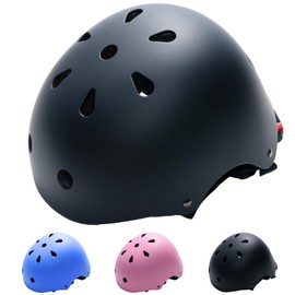 Kids Helmet Kids Bike Helmet old Boys Girls Toddler Bike Helmets for 3-13years，Adjustable Lightweight Helmet for Skateboard Cycle Roller Skating Scooter (Black, S)
