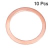 sourcing map 10Pcs 24mm x 30mm x 1.5mm Copper Flat