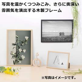 HAKUBA HAKUBA Wood Picture Frame Pixelia A4 Size Natural Poster Frame Photo Frame Front PET Board with Hanging String FWPX-NTA4