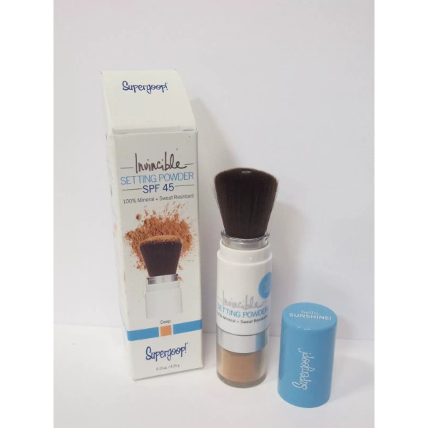 SUPERGOOP! INVINCIBLE SETTING POWDER SPF 45 DEEP 0.15 OZ (BOXED)