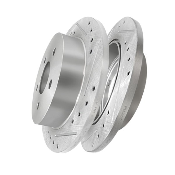 PM Auto Rear Drilled Slotted Disc Brake Rotors For 2008