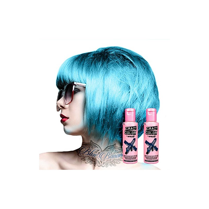 X2 Crazy Color Semi-Permanent Colour Hair Dye 100ml (Blue Jade)