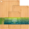 Durable Bamboo Cutting Boards for Kitchen – 3-Piece Set with