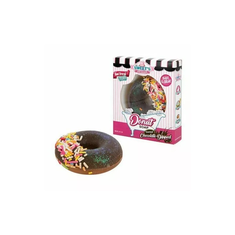 M.C. Sweet's Bath Delights Chocolate Dipped Scented Donut Soap Doughnut