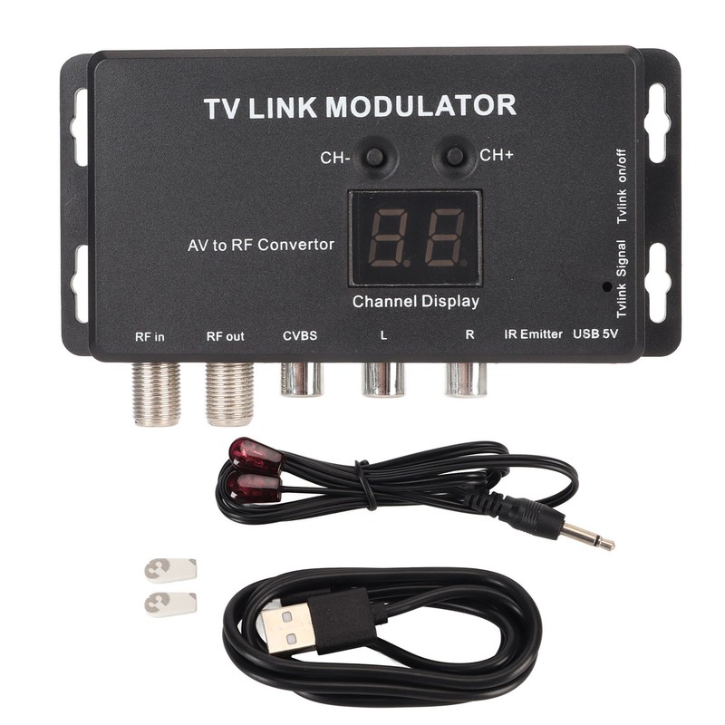 TV Link Modulator Adjustable Support PAL NTSC AV to RF