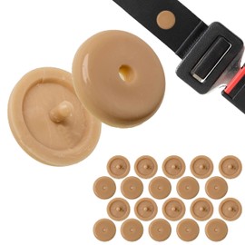 Seatbelt button for car seatbelt, 10 pairs, hard plastic, beige, for many car systems, auto belt rivet seat, belt repair, spare part auto