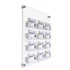 12 Bay Business Card Dispenser Acrylic Wall Mounted Panel -