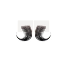 Aslmeet Edges Hair Top Swiss HD Lace Baby Hair Stripes Soft Natural Baby Hair Edges for Black Women Reusable Invisible Lace Hairline Real Human Hair, Black Color 2 Pcs