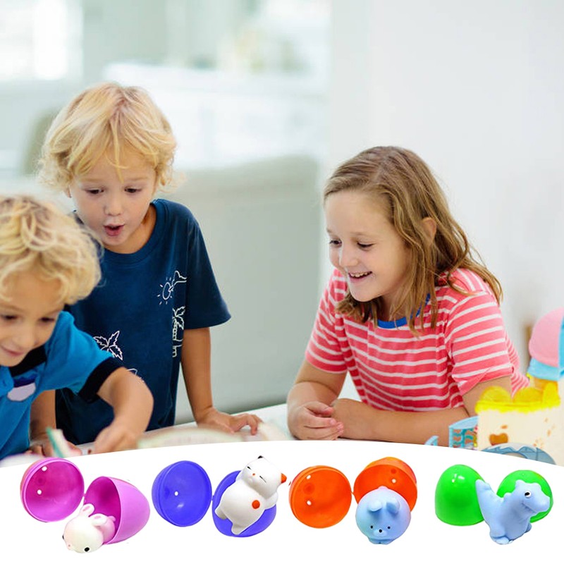 24Pcs Easter Egg Set Plastic Eggs with Bunny Toy Funny