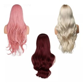Hadassa Peluca Larga Sintética Para Adulto Varios Colores Cosplay