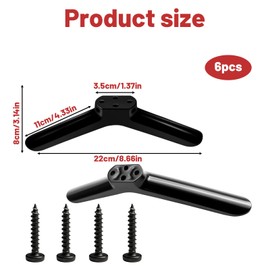 2PCS TV Legs for Enhanced Stability and Space Saving, Universal TV Stand Legs for 40 Inch TVs, Replacement TV Feet with Non-Slip Design