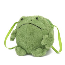 Kawaii Frog Purse for Women, Cute Lolita Stuffed Animal Bag Plush Novelty Purse, Soft Fluffy Frog Crossbody Bags