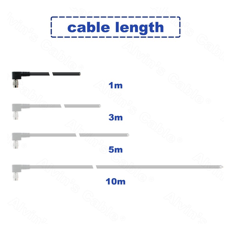 Alvin's Cables Hirose 6 Pin HRS HR10A-7P-6S Right Angle to