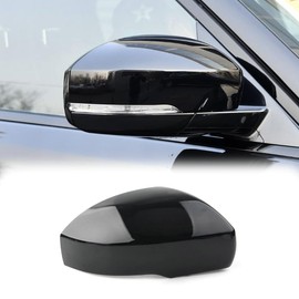 Door Side Rear View Mirror Cover Cap for Land Range Rover Sport LR4 Discovery Side Mirror Cover Cap Replacement Gloss Black LR035091 (Right (Passenger) Side)