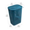 Mind Reader 60L Slim Laundry Hamper, Clothes Basket, Lid, Ventilated,
