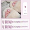 Toenail Tips 24 Pieces, Toenail Stickers, Reusable False Nails, Gel