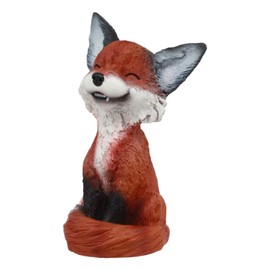 Ebros Sinister Pets Collector TeeHee Grinning Sly Fox Figurine 4.25"H Red Fox Figurine