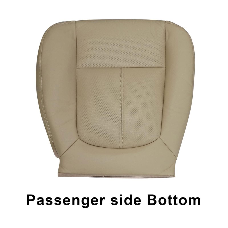 Priprilod Tan Leather Passenger Side Bottom Replacement Seat Cover Compatible