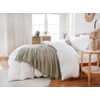 Coastline 100% Cotton Waffle Weave Blanket Throw with Fringe,Pre-Washed Soft