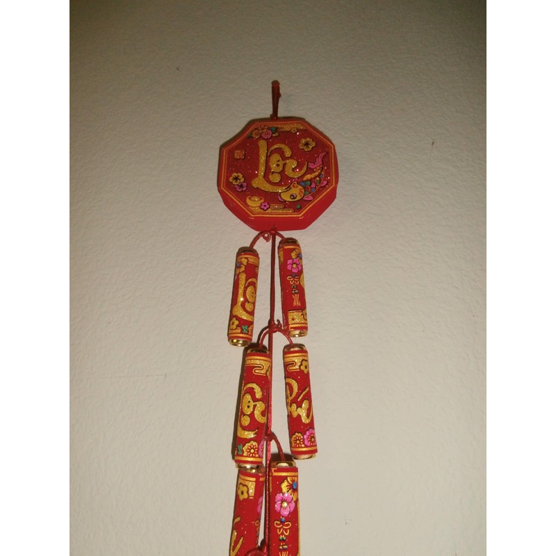 Vietnamese New Year Decorative Plastic Hanging Firecracker 40 inch Long