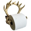 Rustic 8 Point Deer Antler Wall Mounted Toilet Paper Holder